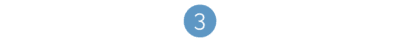 The number three in a blue circle.