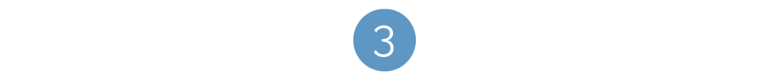 The number three in a blue circle.