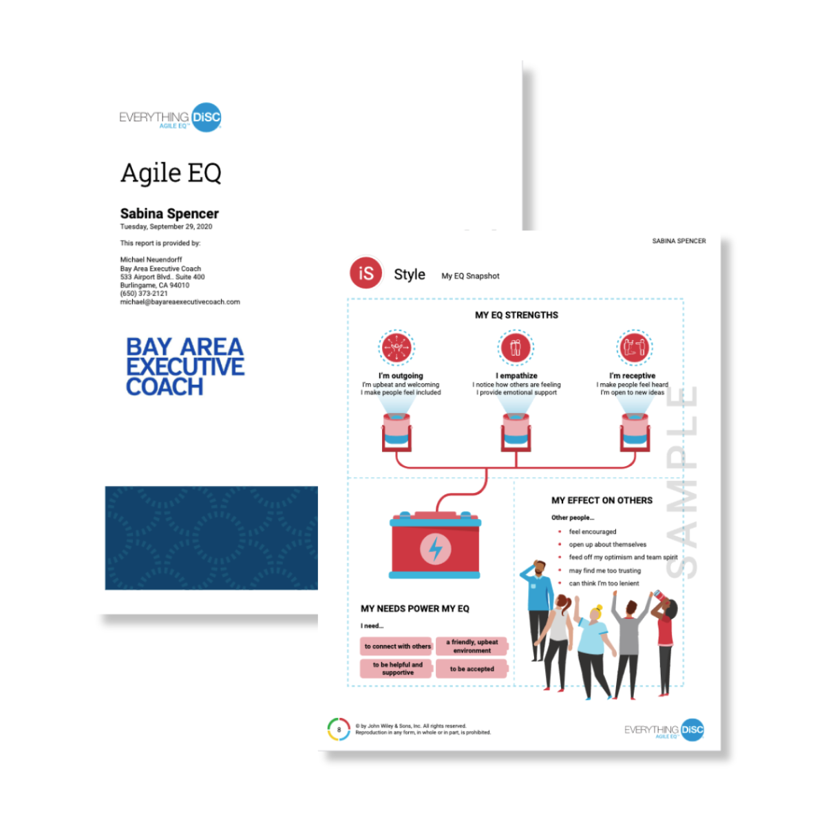 Thumbnail of the Agile EQ Sample Report. 