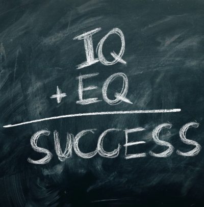 A photo that says IQ + EQ = Success